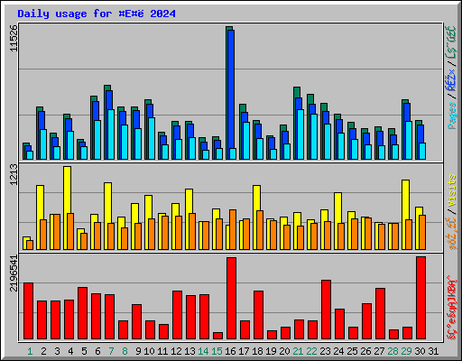 Daily usage for E 2024