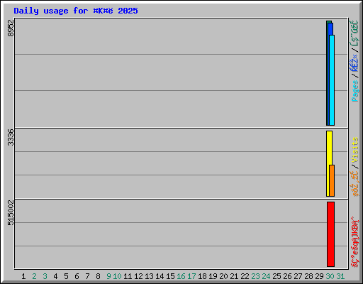 Daily usage for K 2025