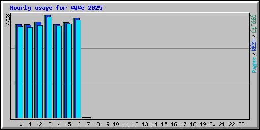 Hourly usage for Q 2025